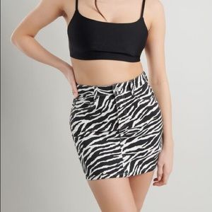 Garage Zebra Print Mini Skirt sz M